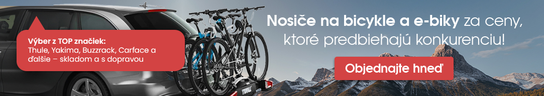 Nosiče na bicykle a e-bike, za ceny, ktoré prebiehajú konkurenciu