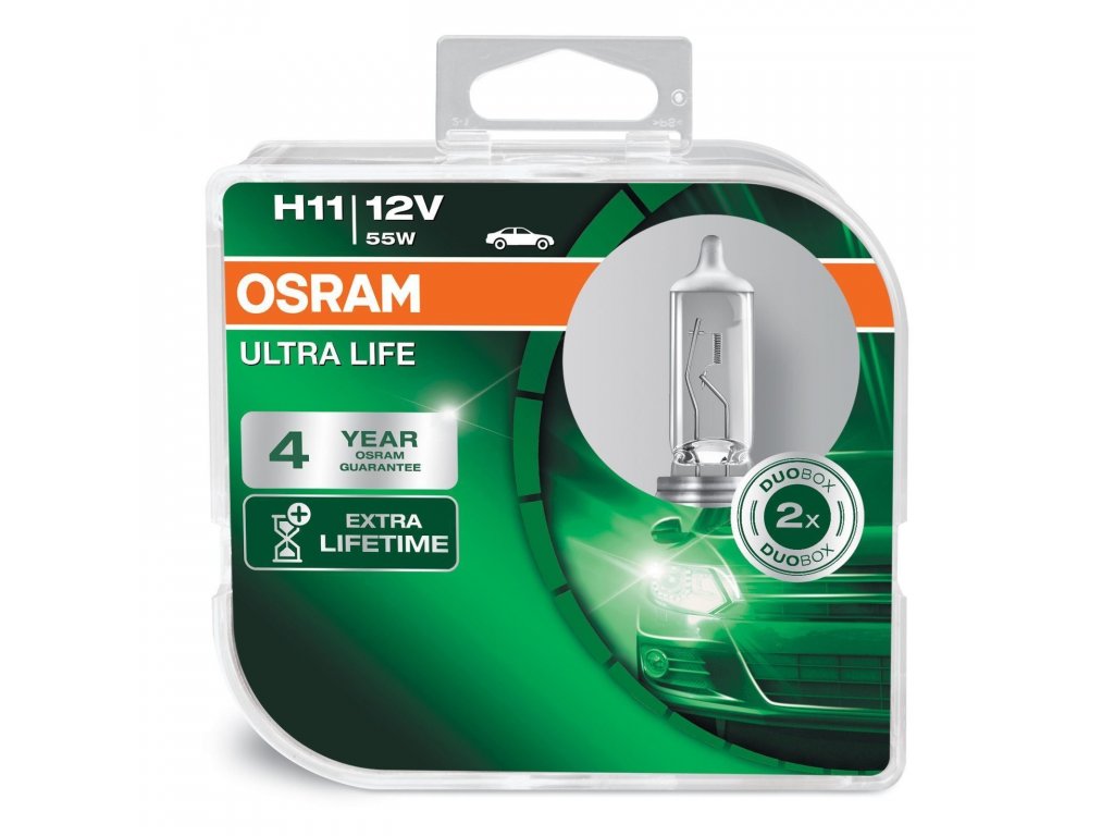 OSRAM H11 ULTRA LIFE 12V 55W PGJ19-2, BOX 2 ks, (64211ULT-HCB)