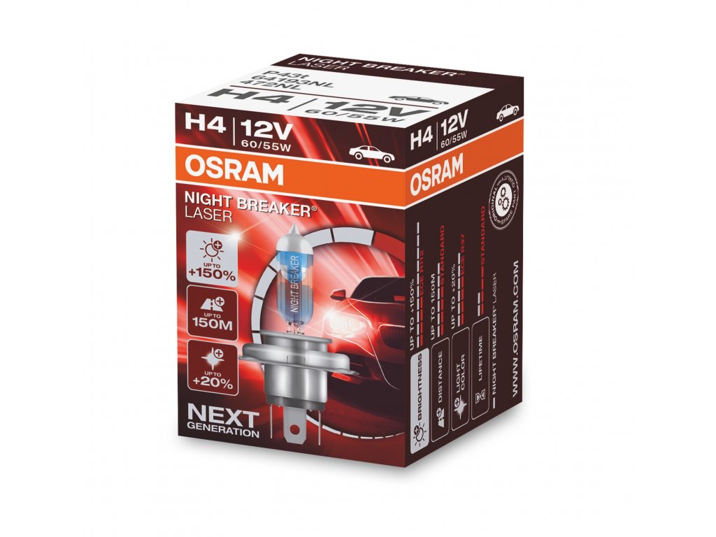 OSRAM H4 NIGHT BREAKER LASER GEN2 +150% P43t 12V 60/55W (64193NL)