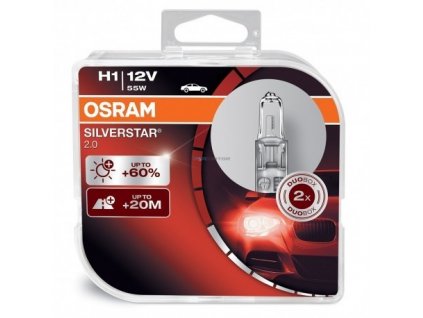 OSRAM H1 Silverstar 2.0 +60% 12V 55W P14,5s , BOX (64150SV2-HCB)