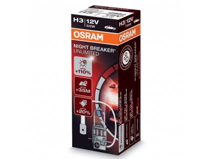 Osram Night Breaker Unlimited H3 PK22s 12V 55W (64151NBU)