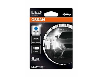 OSRAM W5W LEDriving PREMIUM W2.1x9.5d 12V 0,8W BLUE (2850BL-02B)