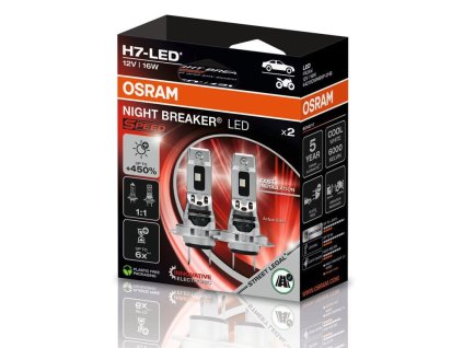 [64210DWNBSP450 2HB] NIGHT BREAKER® H7 LED SPEED 450 12V 16W 6000K OSRAM BOX 02 Ecopack