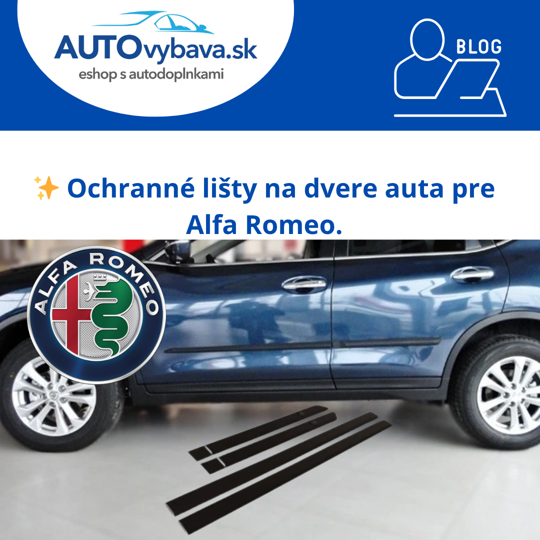 🚗 Ochranné lišty na dvere Riderauto pre Alfa Romeo