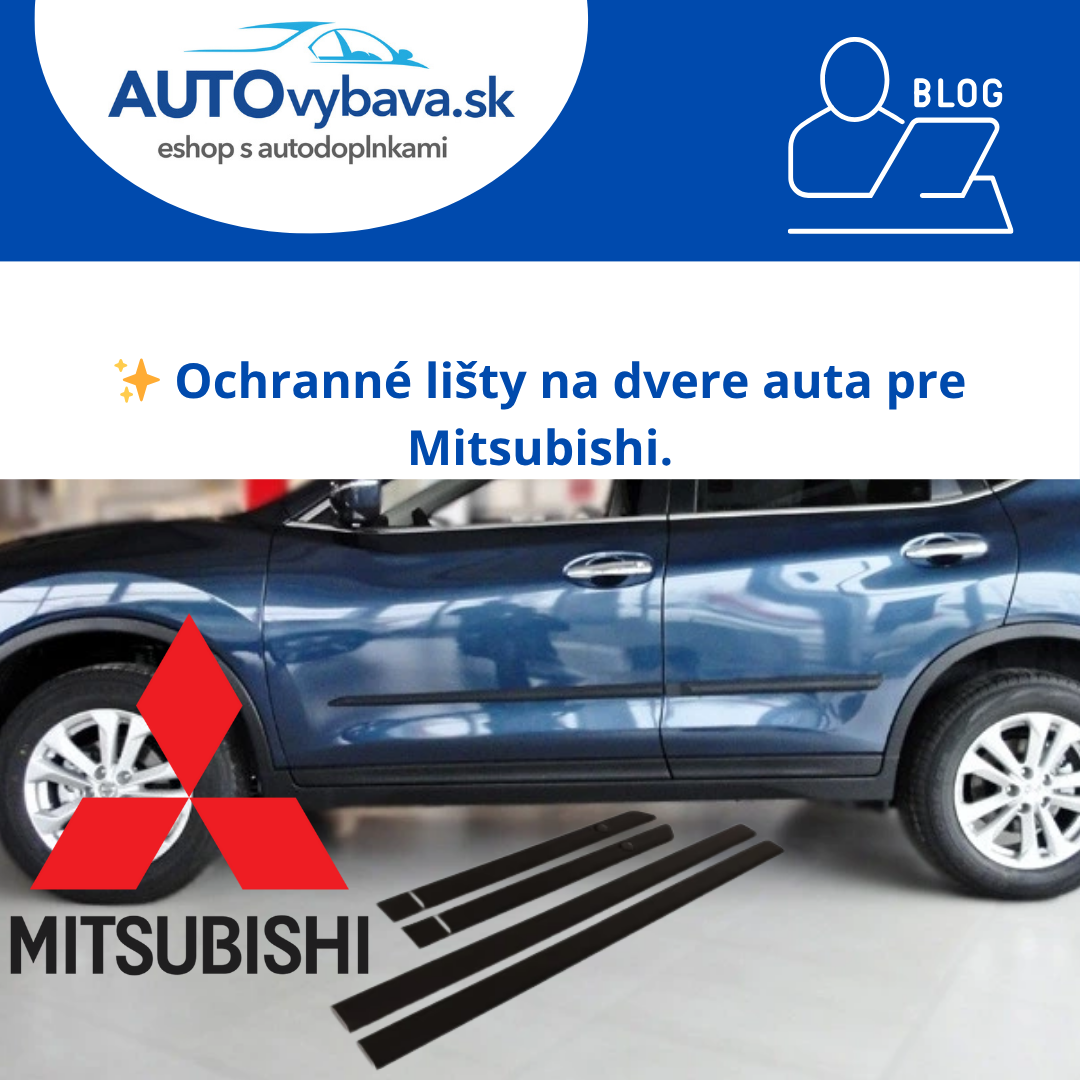 🚙 Ochranné lišty na dvere Riderauto pre Mitsubishi