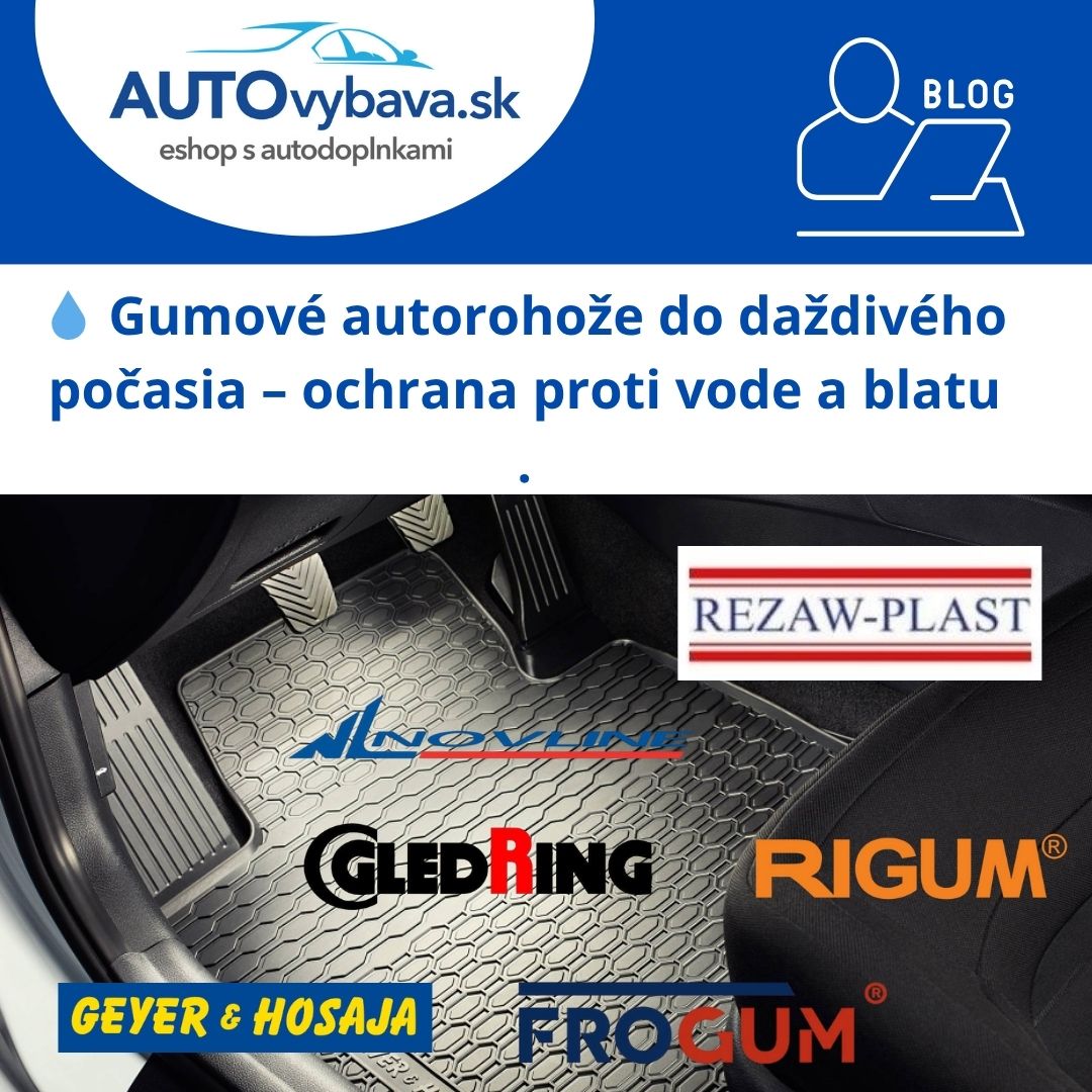 💧 Gumové autorohože do daždivého počasia – ochrana proti vode a blatu