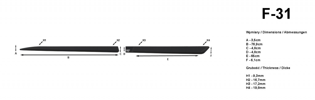 Riderauto Lišty dverí - Hyundai ix35 2010-2015