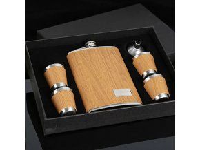 Dřevěná placatka v dárkové sadě