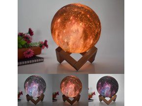 3D Měsíční lampa dobíjecí
