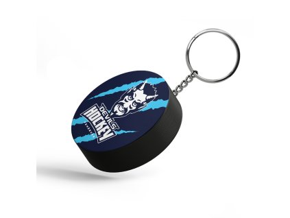 keyring hockey puck devil devil