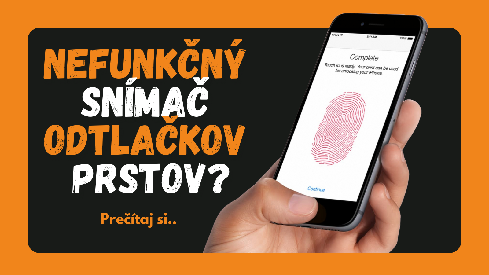 Nefunkčný snímač odtlačkov prstov?