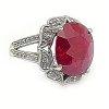 Rubínový dámsky prsteň