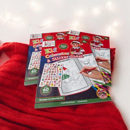 Zlobivý elf omalovánky se samolepkami