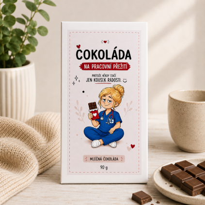 Dárek pro zdravotnici čokoláda