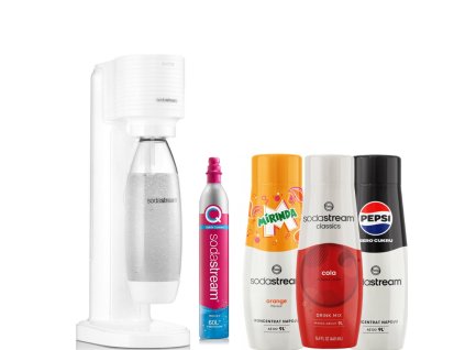 SodaStream GAIA White urządzenie do wody gazowanej + 3 syropy
