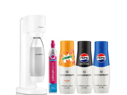 SodaStream 3 szirup+GAIA White szódavíz-készítő