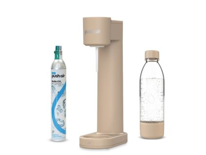 PUSHAIR Dafi cappuccino saturátor vody + CO2 kartuše + láhev 0,7 l