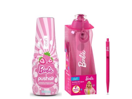 BARBIE Dafi SOFT 0,5 Filtrační Láhev + PUSHAIR BARBIE Sirup do Vody 500 ml