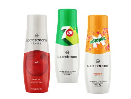 COLA+7UP+MIRINDA SODASTREAM sirupy
