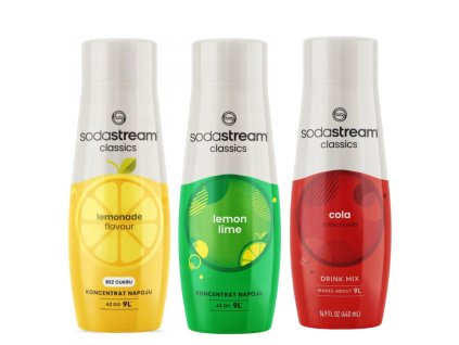 SODASTREAM COLA + CYTRYNA-LIMONKA + LEMONIADA ZERO syropy