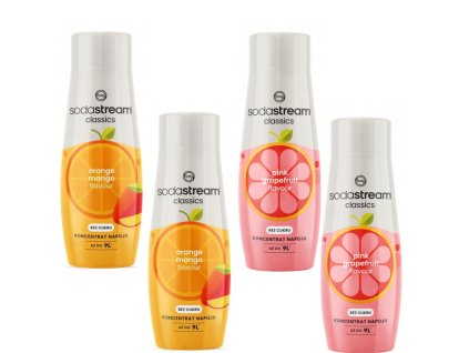SODASTREAM 2x Grapefruit + 2x Pomaranč-Mango 440ml