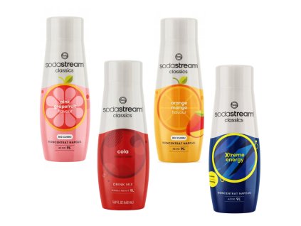 SODASTREAM COLA + ENERGIE + GREPEFRUIT + POMERANČ-MANGO 440ml