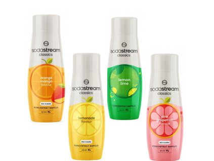 4x SodaStream Orange Mango + Pink Grapefruit + Zitrone-Limette + Limonade