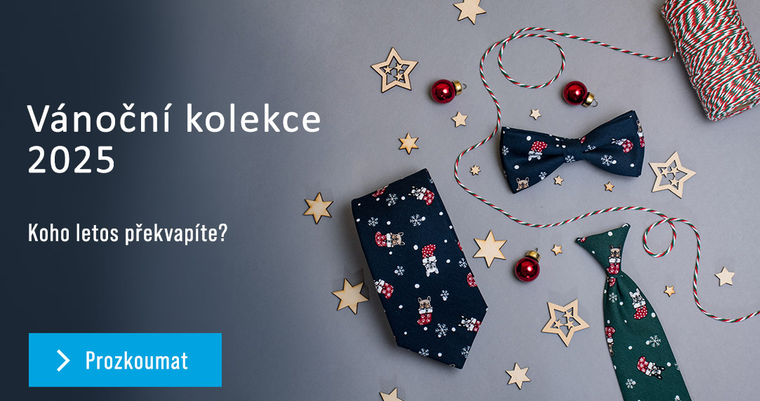 Avantgard Vánoční kolekce kravat, motýlků a doplňků 2025