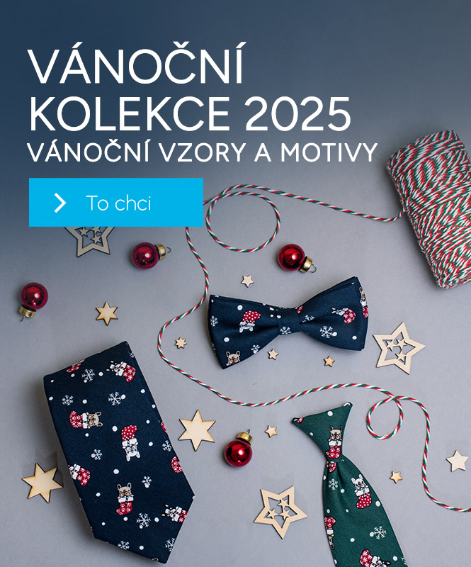 Avantgard Vánoční kolekce kravat, motýlků a doplňků 2025
