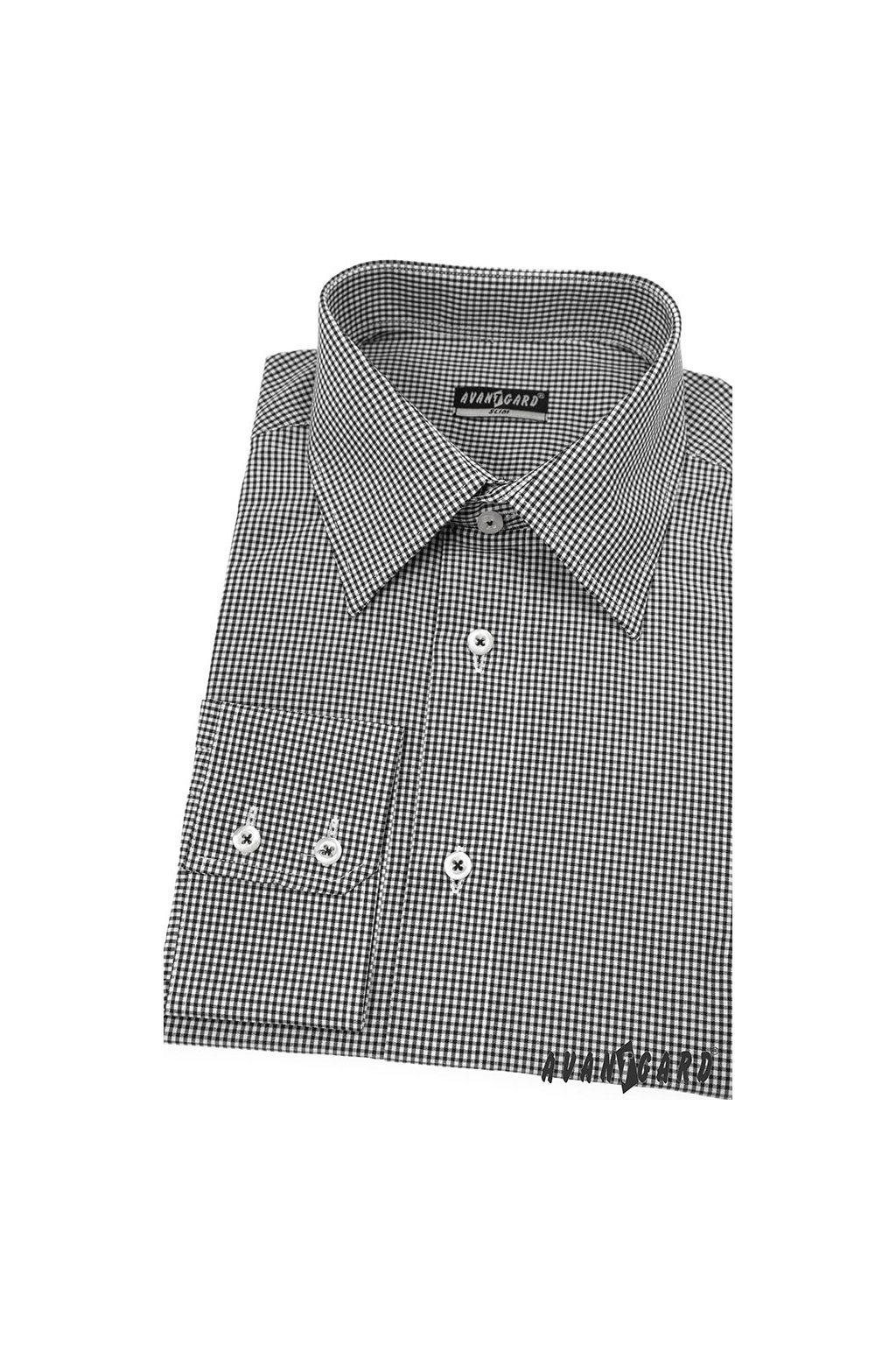 Pánská košile SLIM, 115-2303, Černá