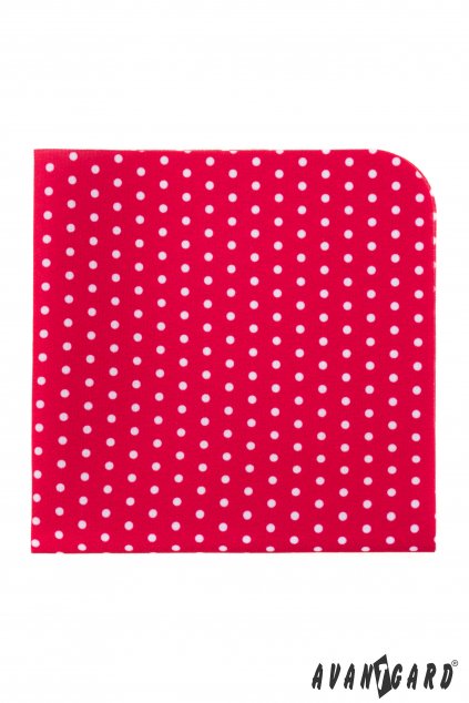 Kapesníček do saka LUX, 583-1979, Červená s bílými puntíky