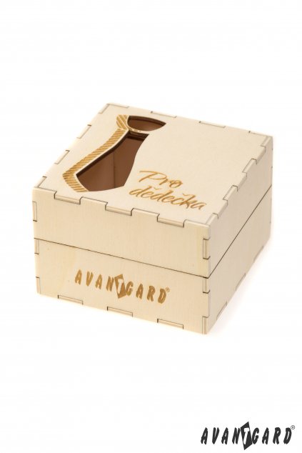 Dřevěná dárková krabička Pro dědečka, 923-3719, Přírodní dřevo