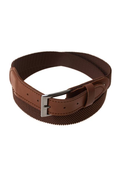 Pánský opasek, 888-6363, Tmavě hnědá, tmavě hnědá kůže (Velikost 70 cm, šířka 3 cm)