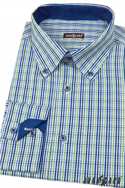 Pánská košile SLIM, 124-1830, Modrá