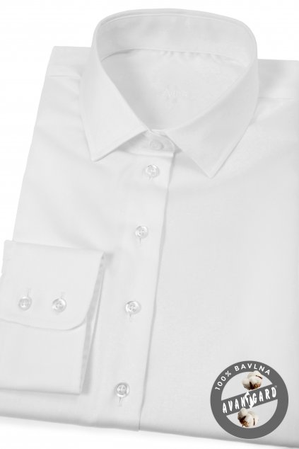 Dámská košile s dlouhým rukávem, 721-1, Bílá