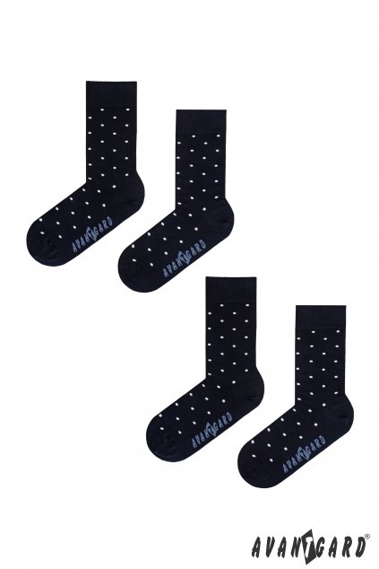 Set Ponožky 2 páry, 778-05003, Modrá s puntíkem