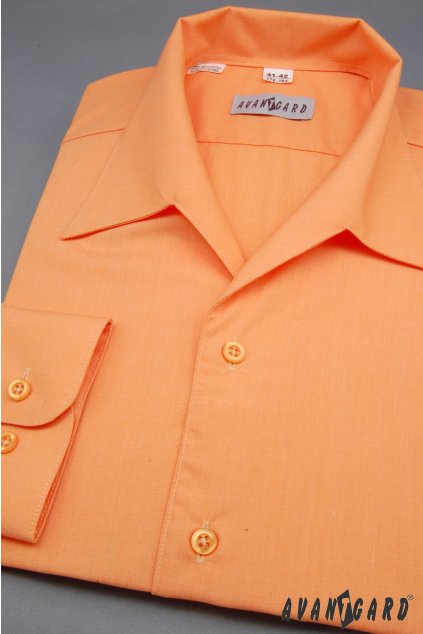 Pánská košile s rozhalenkou, 457-10, Pomerančová