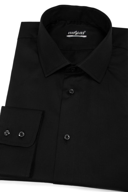 Pánská košile REGULAR, 209-23, Černá (Velikost 44/182)