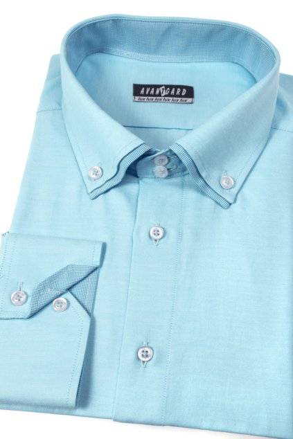 Pánská košile LUX, 526-2502, Tyrkysová (Velikost 47/48/182)