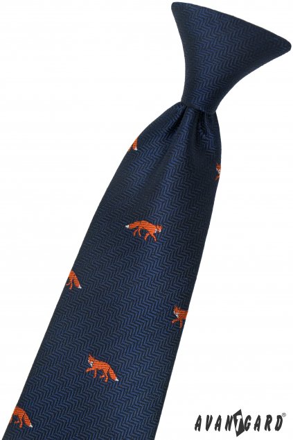 Chlapecká kravata, 558-62157, Modrá/liška