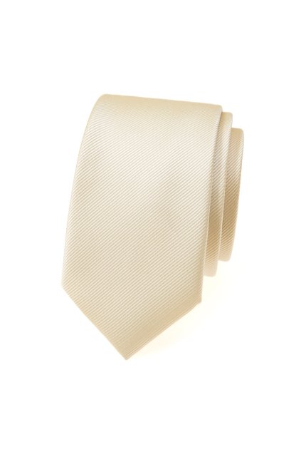 Kravata SLIM LUX, 571-22386, Smetanová