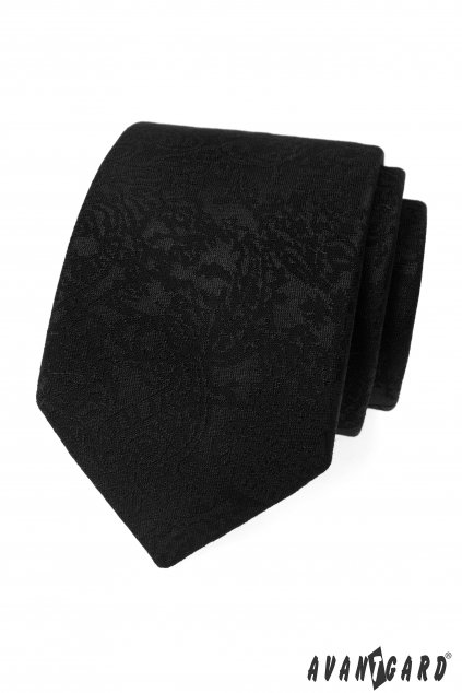 Kravata LUX s kapesníčkem, 599-55146, Černá