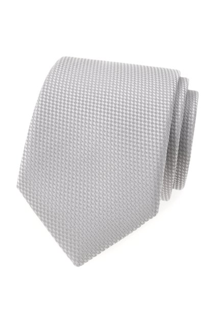Kravata LUX s kapesníčkem, 599-55000, Šedá