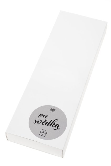 Dárková krabička na kravatu Pro svědka, 930-1008, Bílá matná