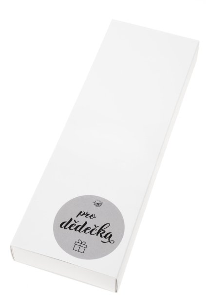 Dárková krabička na kravatu Pro dědečka, 930-1009, Bílá matná