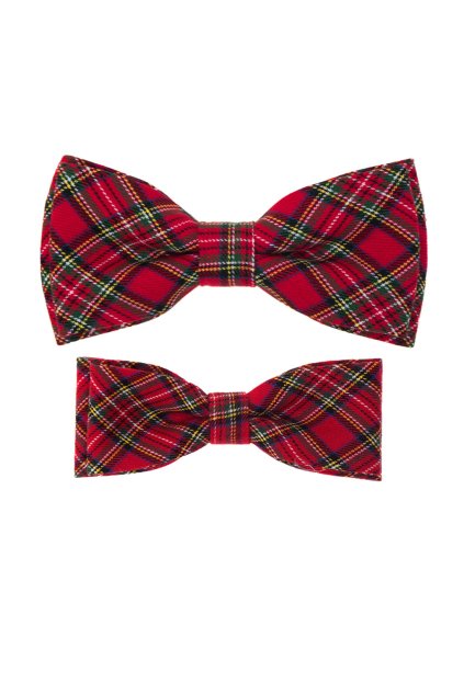 Sada bavlněných motýlků Otec a syn, 775-51076, Červená