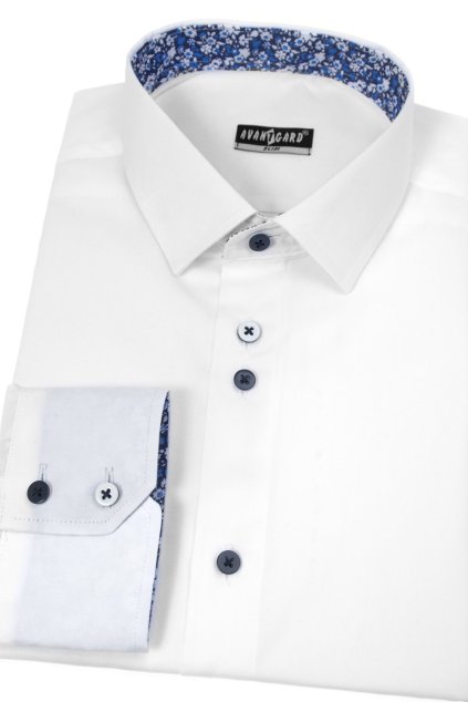 Pánská košile SLIM, 125-0187, Bílá (Velikost 39/40/194)