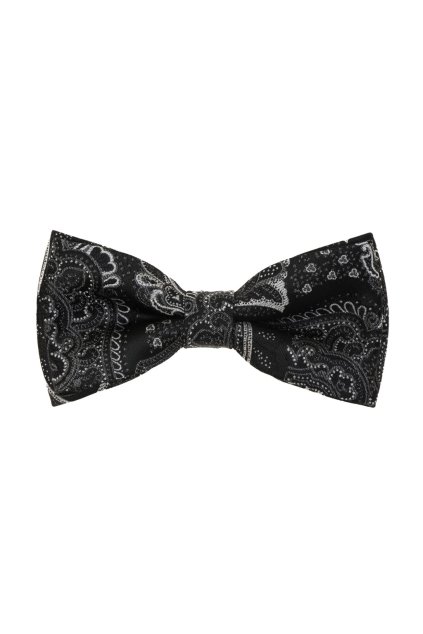 Motýlek s kapesníčkem, 575-22601, Černá/šedá