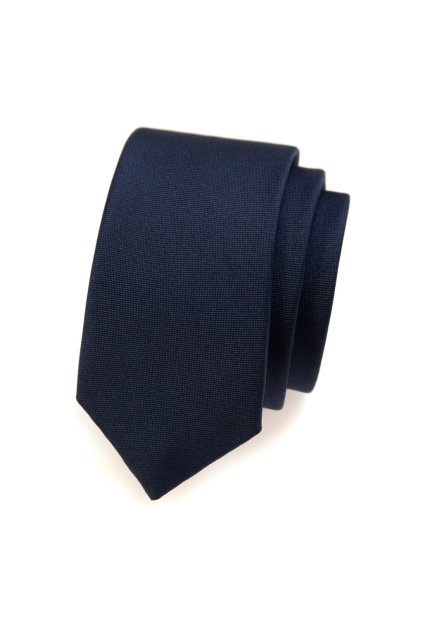 Kravata SLIM, 551-7065, Modrá MAT