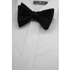 Vázací motýlek s kapesníčkem, 578-23, Černá MAT